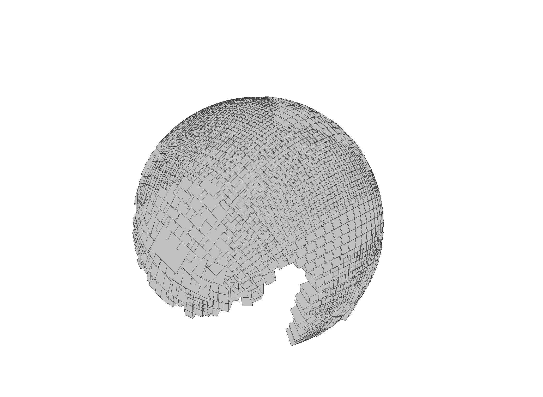 Certified box approximation exported as OBJ and viewed in MeshLab.
